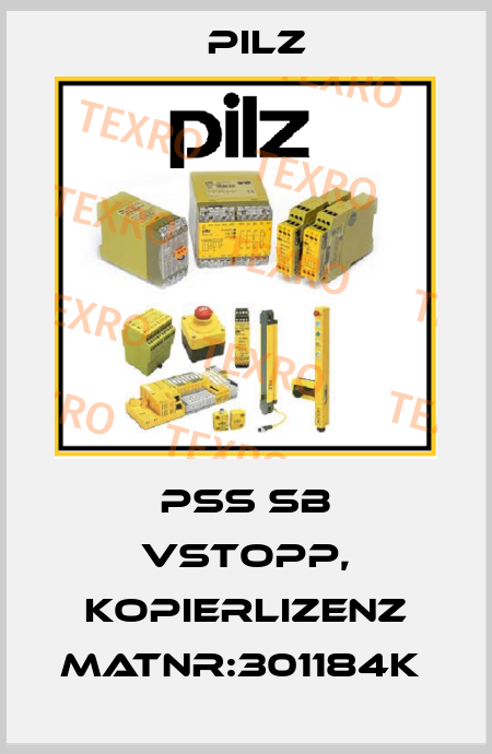 PSS SB VStopp, Kopierlizenz MatNr:301184K  Pilz