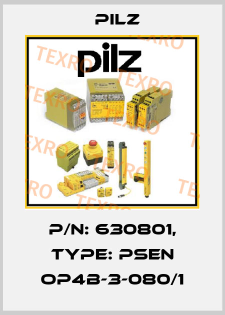 p/n: 630801, Type: PSEN op4B-3-080/1 Pilz