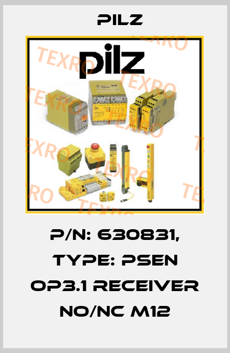 p/n: 630831, Type: PSEN op3.1 Receiver NO/NC M12 Pilz