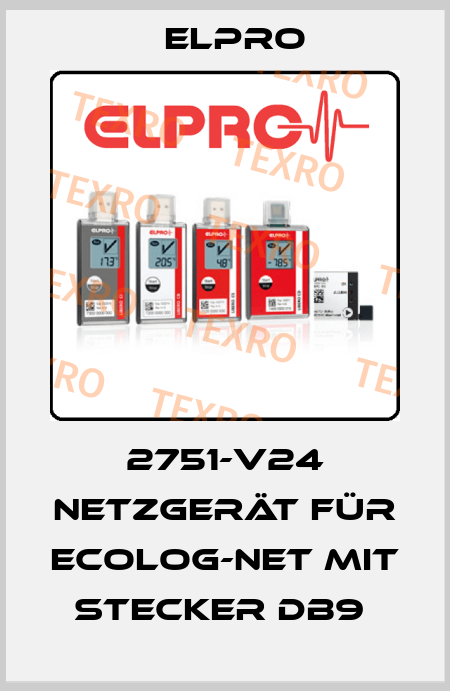 2751-V24 Netzgerät für ECOLOG-NET mit Stecker DB9  Elpro