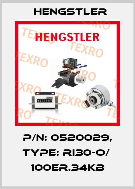 p/n: 0520029, Type: RI30-O/  100ER.34KB Hengstler
