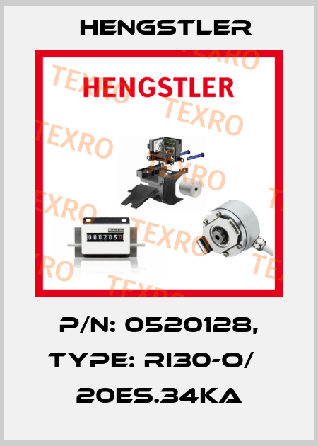 p/n: 0520128, Type: RI30-O/   20ES.34KA Hengstler