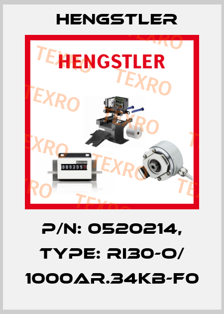 p/n: 0520214, Type: RI30-O/ 1000AR.34KB-F0 Hengstler
