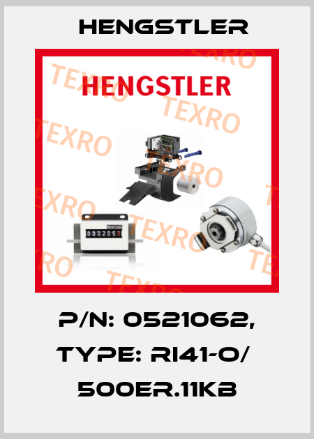p/n: 0521062, Type: RI41-O/  500ER.11KB Hengstler
