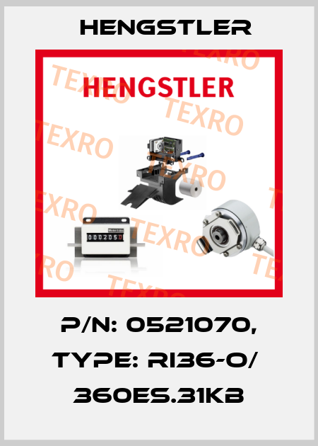 p/n: 0521070, Type: RI36-O/  360ES.31KB Hengstler