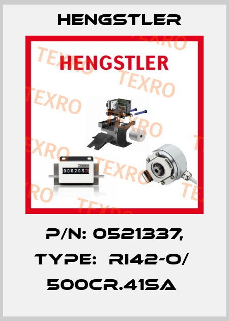 P/N: 0521337, Type:  RI42-O/  500CR.41SA  Hengstler