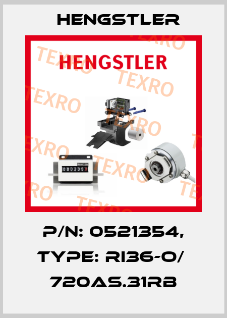 p/n: 0521354, Type: RI36-O/  720AS.31RB Hengstler