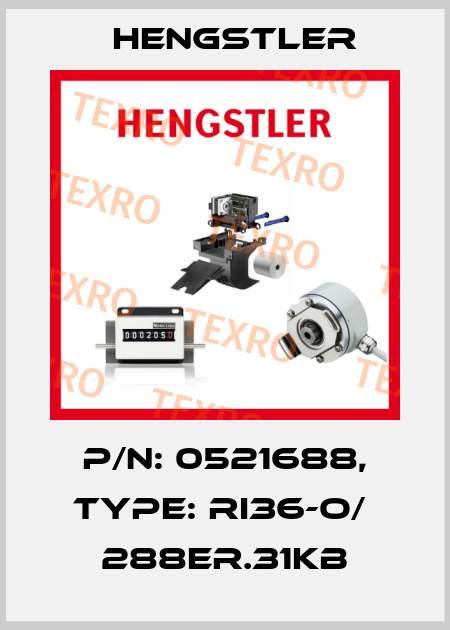 p/n: 0521688, Type: RI36-O/  288ER.31KB Hengstler