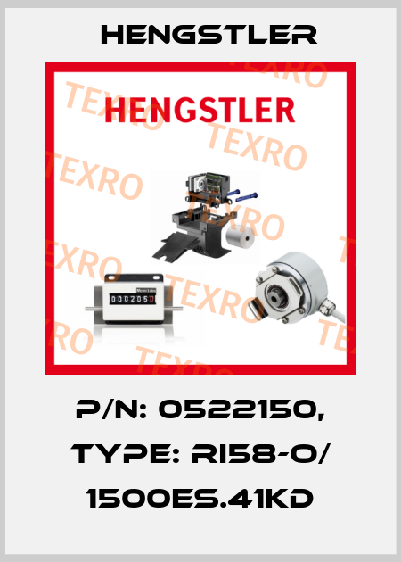 p/n: 0522150, Type: RI58-O/ 1500ES.41KD Hengstler