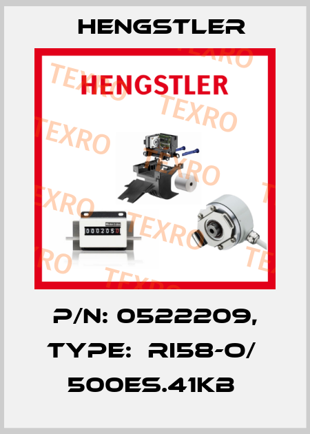 P/N: 0522209, Type:  RI58-O/  500ES.41KB  Hengstler