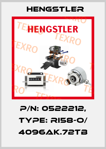 p/n: 0522212, Type: RI58-O/ 4096AK.72TB Hengstler
