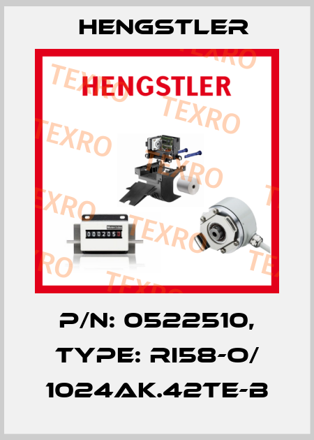 p/n: 0522510, Type: RI58-O/ 1024AK.42TE-B Hengstler