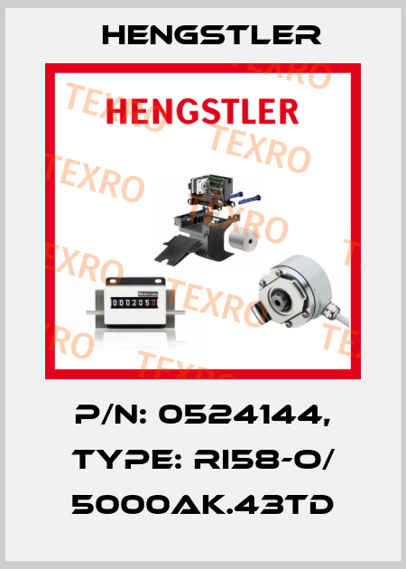 p/n: 0524144, Type: RI58-O/ 5000AK.43TD Hengstler