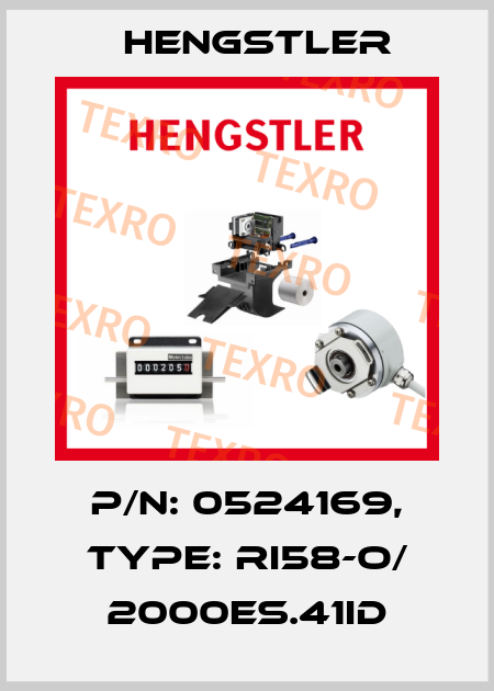 p/n: 0524169, Type: RI58-O/ 2000ES.41ID Hengstler