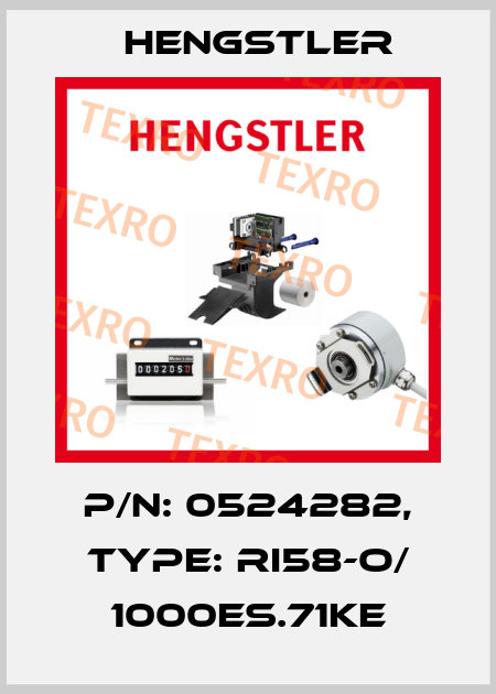 p/n: 0524282, Type: RI58-O/ 1000ES.71KE Hengstler