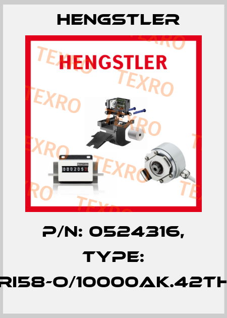 p/n: 0524316, Type: RI58-O/10000AK.42TH Hengstler