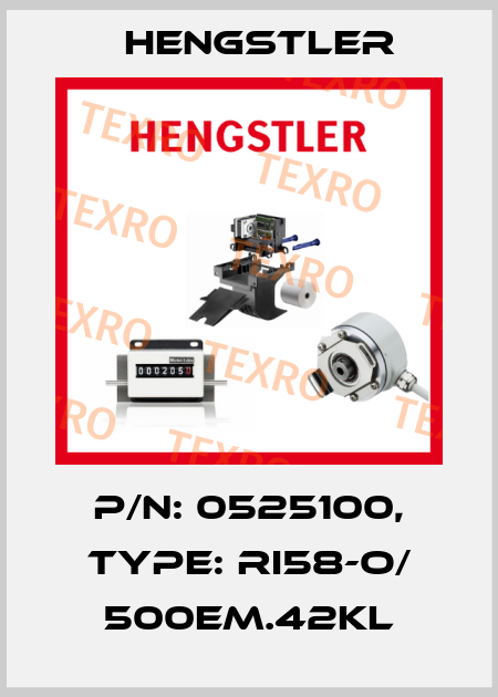 p/n: 0525100, Type: RI58-O/ 500EM.42KL Hengstler
