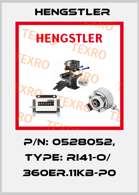 p/n: 0528052, Type: RI41-O/  360ER.11KB-P0 Hengstler
