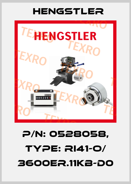 p/n: 0528058, Type: RI41-O/ 3600ER.11KB-D0 Hengstler