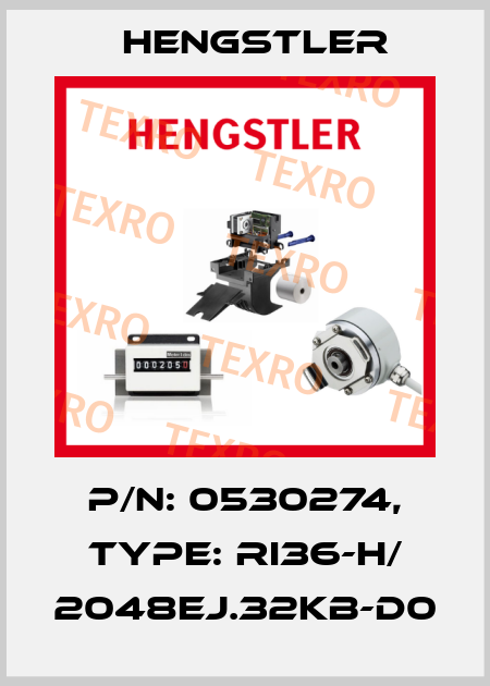 p/n: 0530274, Type: RI36-H/ 2048EJ.32KB-D0 Hengstler