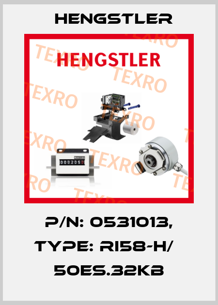 p/n: 0531013, Type: RI58-H/   50ES.32KB Hengstler