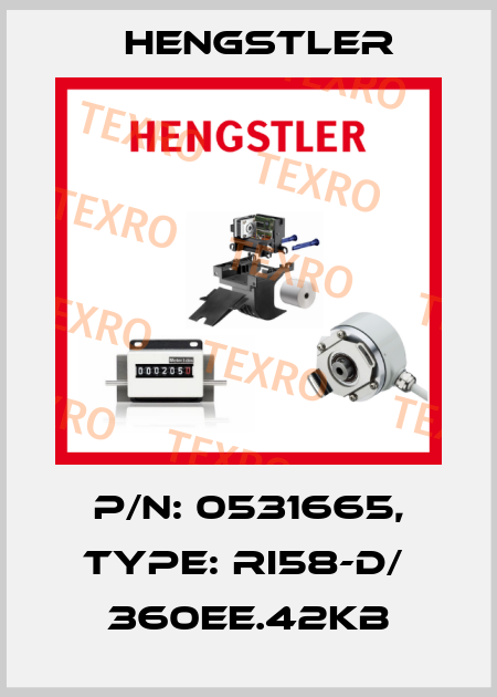 p/n: 0531665, Type: RI58-D/  360EE.42KB Hengstler