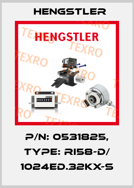 p/n: 0531825, Type: RI58-D/ 1024ED.32KX-S Hengstler