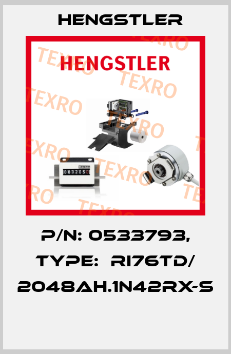 P/N: 0533793, Type:  RI76TD/ 2048AH.1N42RX-S  Hengstler