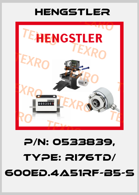 p/n: 0533839, Type: RI76TD/ 600ED.4A51RF-B5-S Hengstler