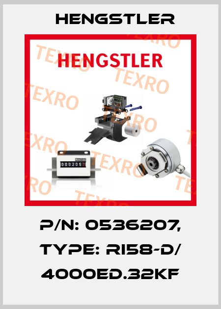 p/n: 0536207, Type: RI58-D/ 4000ED.32KF Hengstler