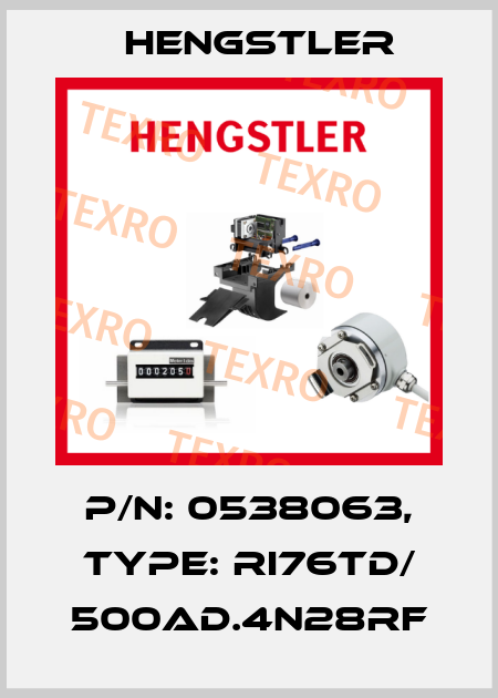 p/n: 0538063, Type: RI76TD/ 500AD.4N28RF Hengstler