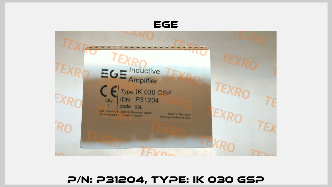 p/n: P31204, Type: IK 030 GSP Ege
