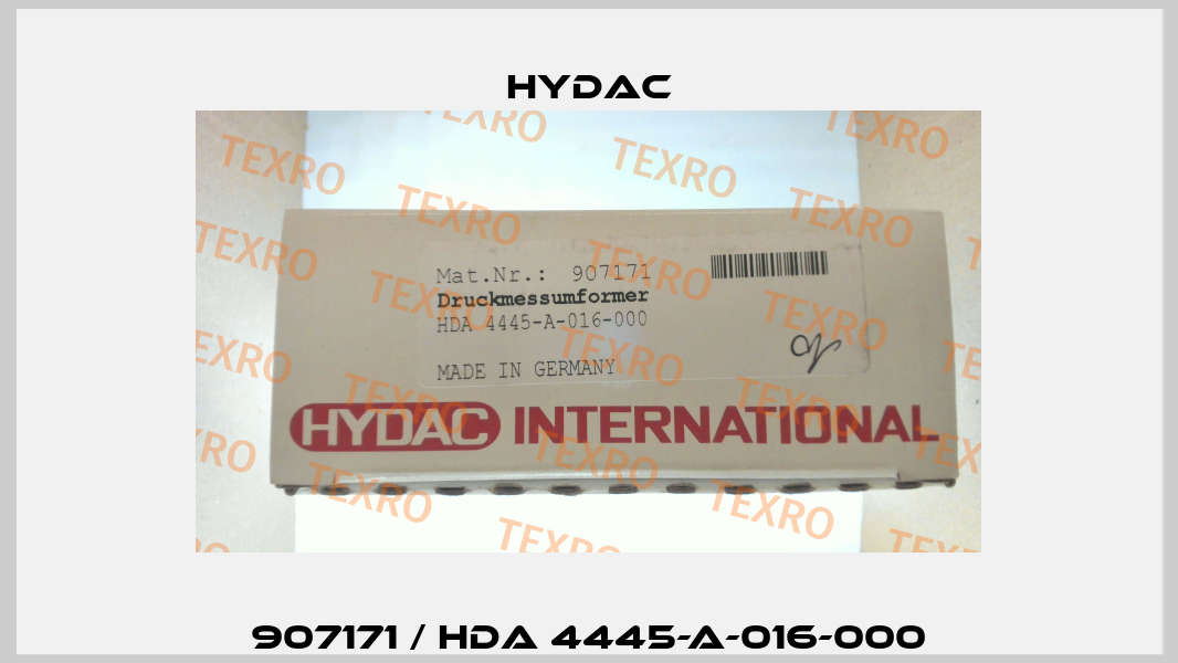 907171 / HDA 4445-A-016-000 Hydac
