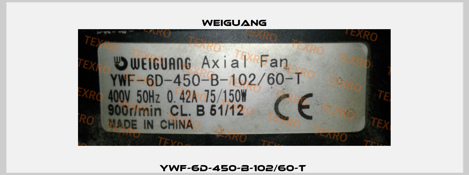 YWF-6D-450-B-102/60-T  Weiguang