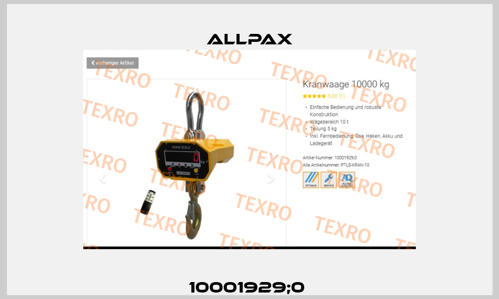 10001929;0  Allpax