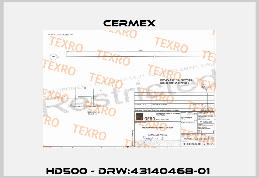 HD500 - Drw:43140468-01  CERMEX