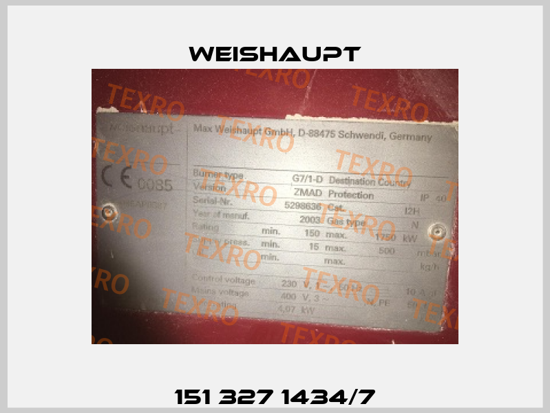 151 327 1434/7 Weishaupt