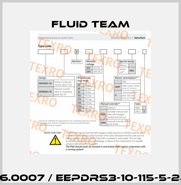 026.0007 / EEPDRS3-10-115-5-24V Fluid Team