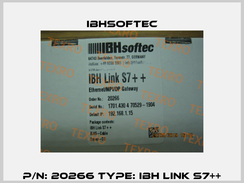P/N: 20266 Type: IBH Link S7++ IBHsoftec