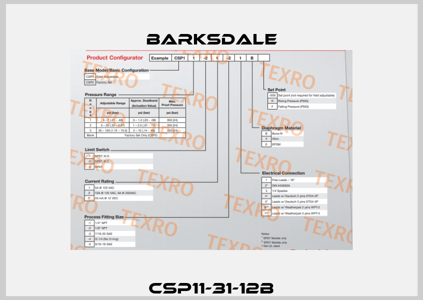 CSP11-31-12B Barksdale