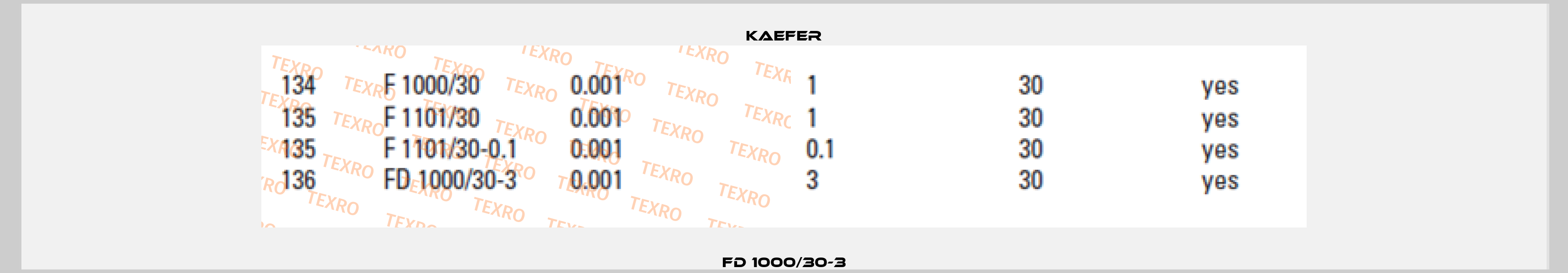 FD 1000/30-3 Kaefer