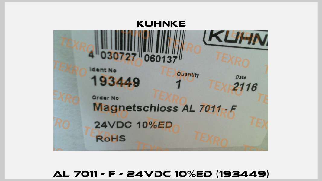 AL 7011 - F - 24VDC 10%ED (193449) Kuhnke