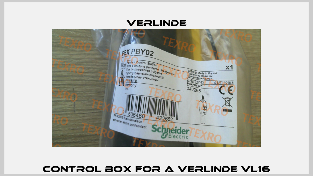 Control box for a Verlinde VL16 Verlinde