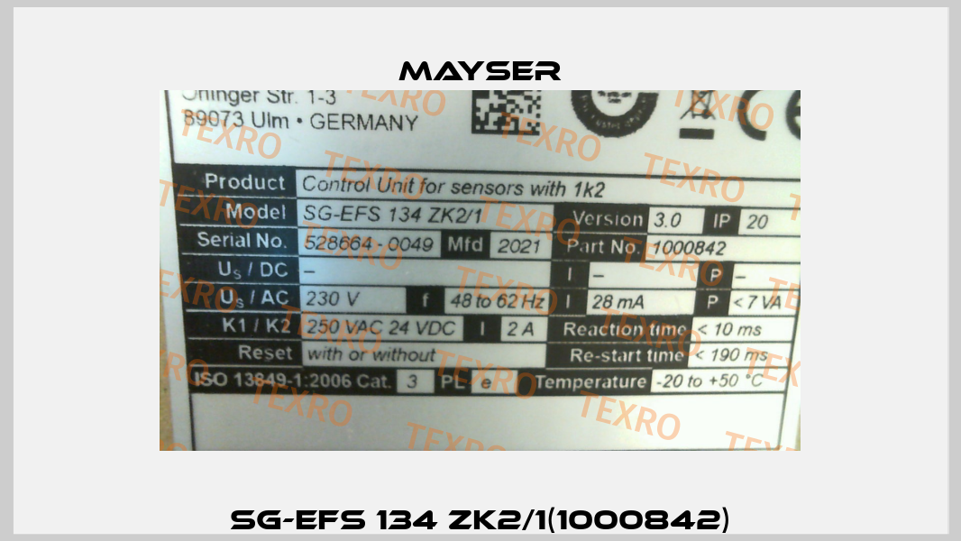 SG-EFS 134 ZK2/1(1000842) Mayser