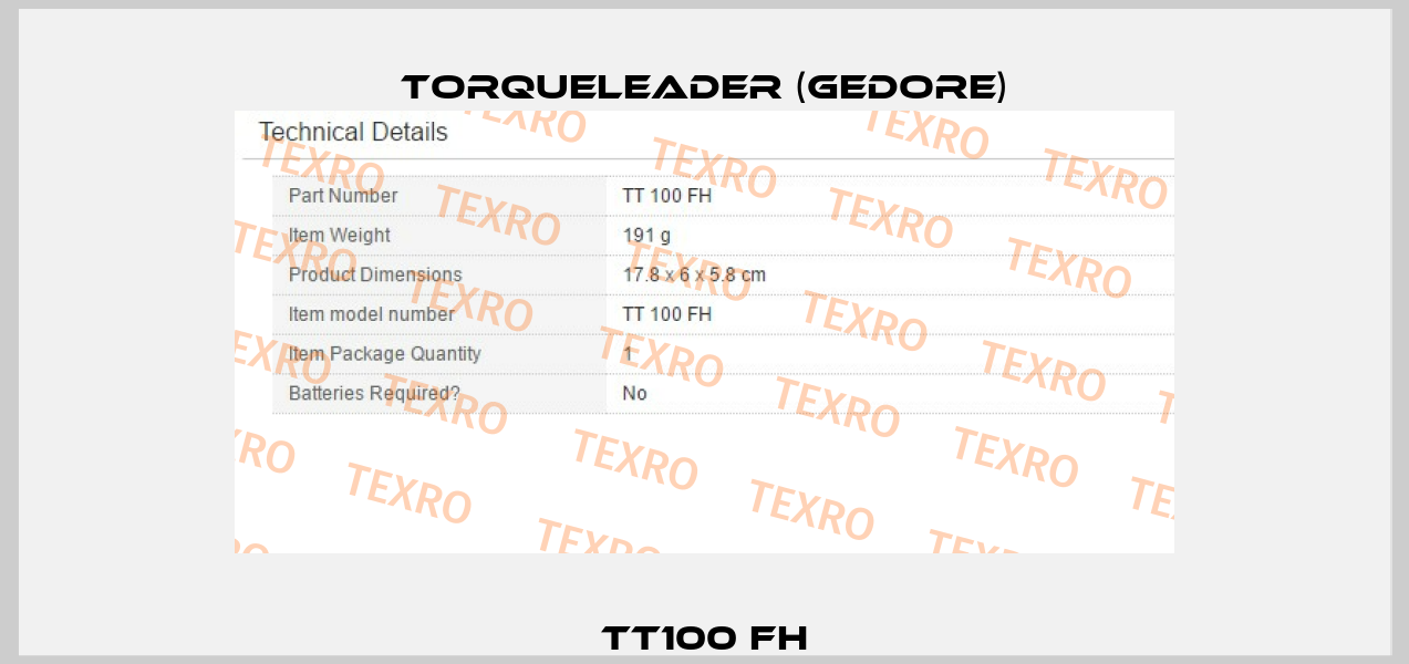 TT100 FH Torqueleader (Gedore)