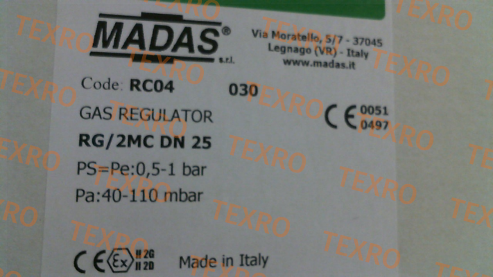 FRG/2MC DN 25 Madas