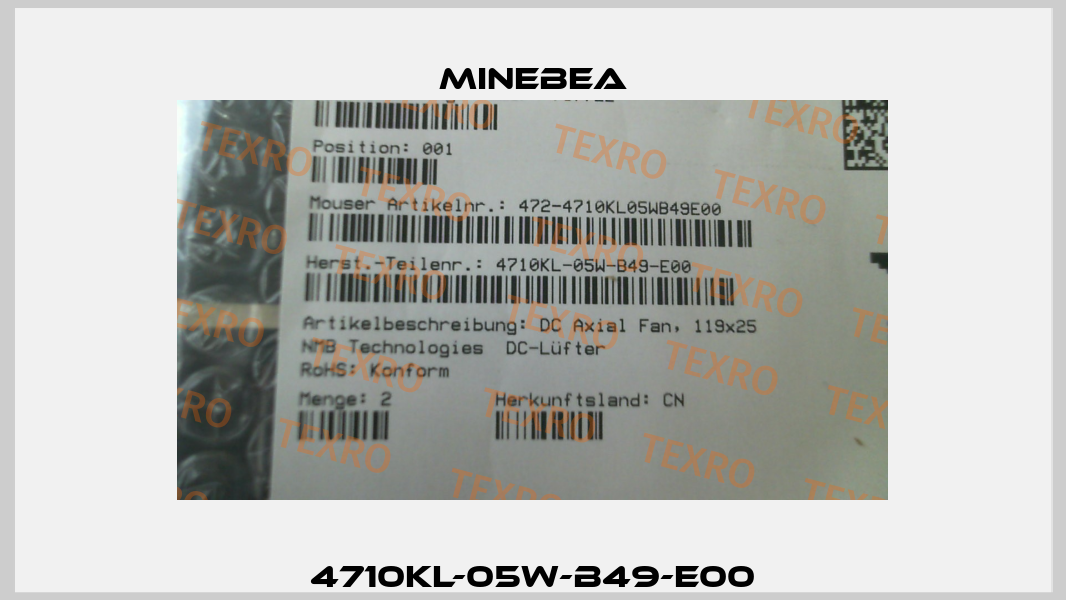 4710KL-05W-B49-E00 Minebea