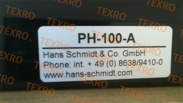 PH-100A Hans Schmidt