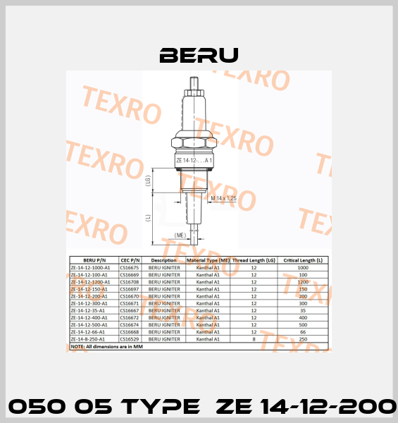29 050 05 Type  ZE 14-12-200 A1 Beru