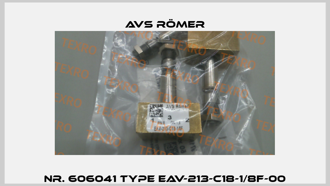 Nr. 606041 Type EAV-213-C18-1/8F-00 Avs Römer